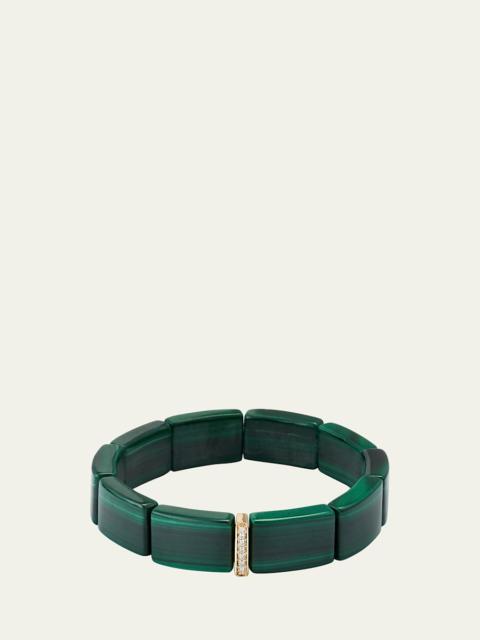 SYDNEY EVAN 14K Gold & Diamond Single Row Spacer on Malachite Bracelet