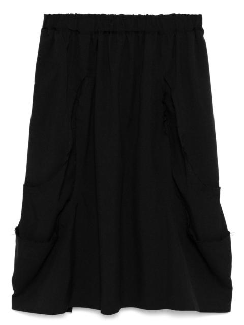 BLACK COMME des GARÇONS raw-cut skirt
