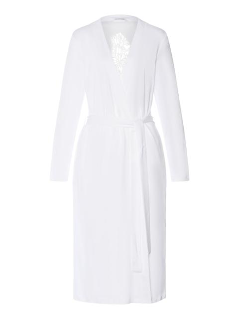 HANRO Belen Embroidered Cotton Robe