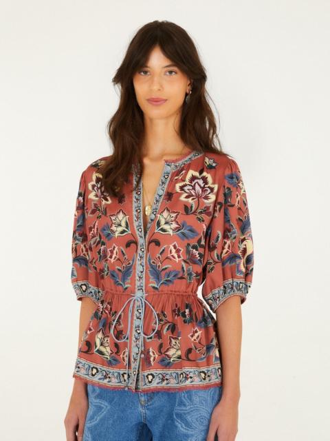 FARM RIO Floral Beauty Tapestry Blouse