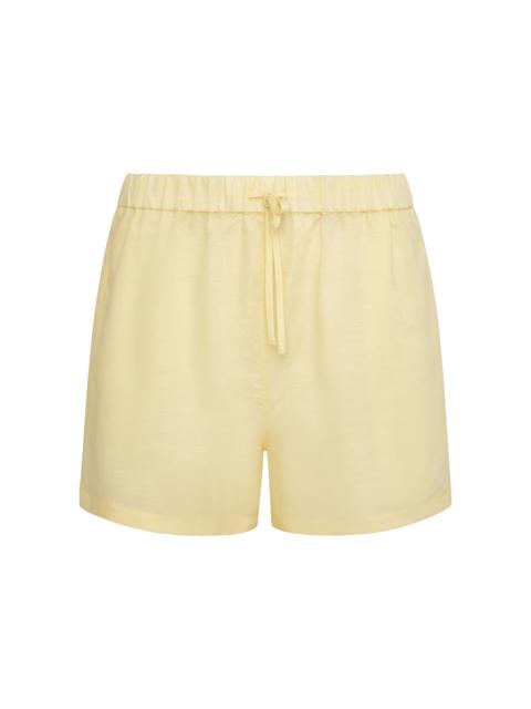 onia Elastic Air Linen Shorts yellow
