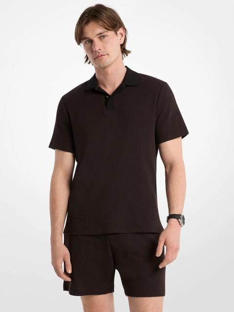 MICHAEL KORS Waffle Knit Polo Shirt