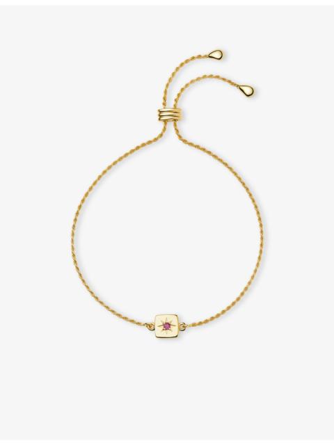 MISSOMA Birthstone 18ct Yellow Gold Vermeil and Citrine Slider Bracelet