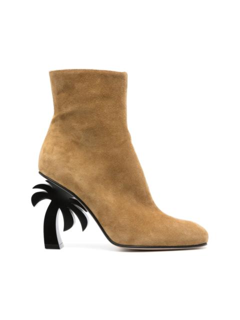 Palm-heel 105mm suede boots