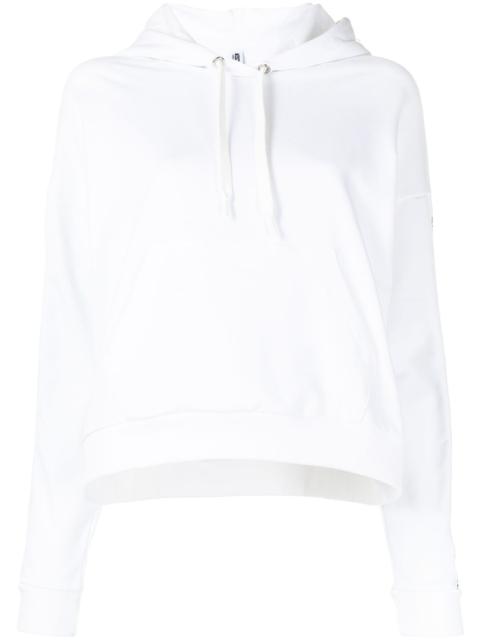 Moschino logo-stripe drawstring hoodie