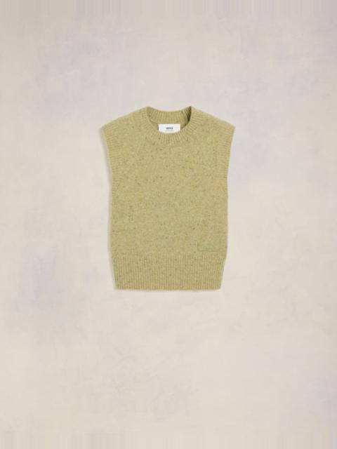 AMI Paris AMI EMBROIDERY SLEEVELESS SWEATER