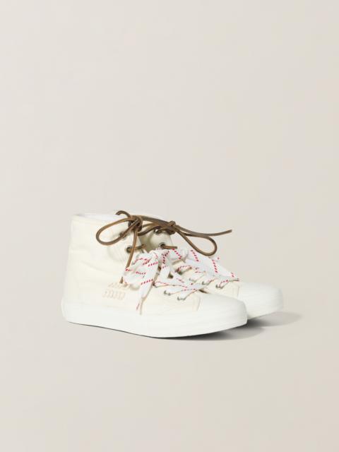Miu Miu Washed denim high-top sneakers