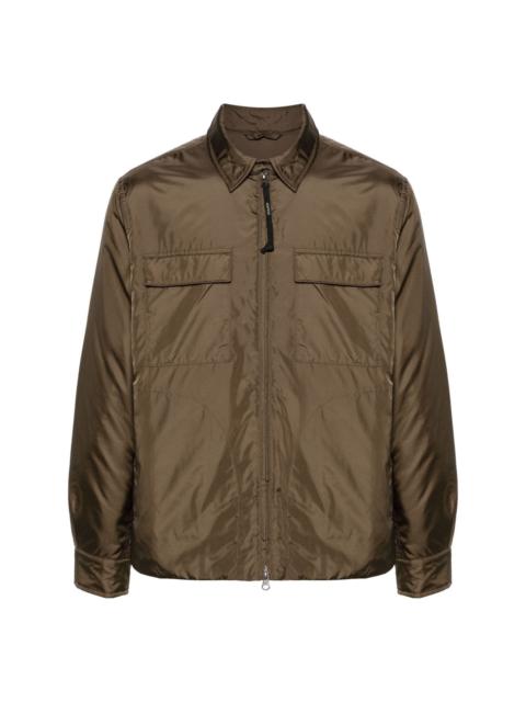 zip-up spread-collar shirt jacket