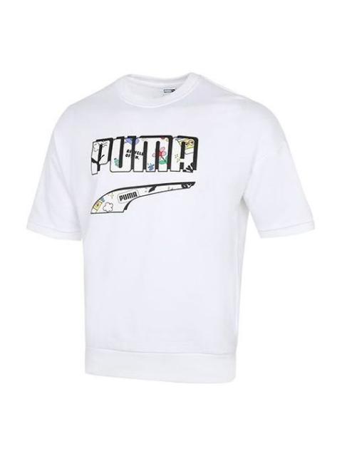 PUMA PUMA Unisex Printing Logo Round-neck Tee White 532041-02