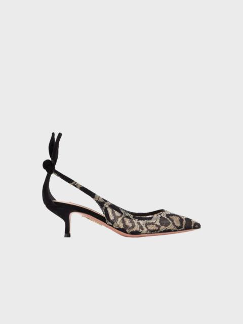 Heels Bow Lace Pump 50 Guld/svart