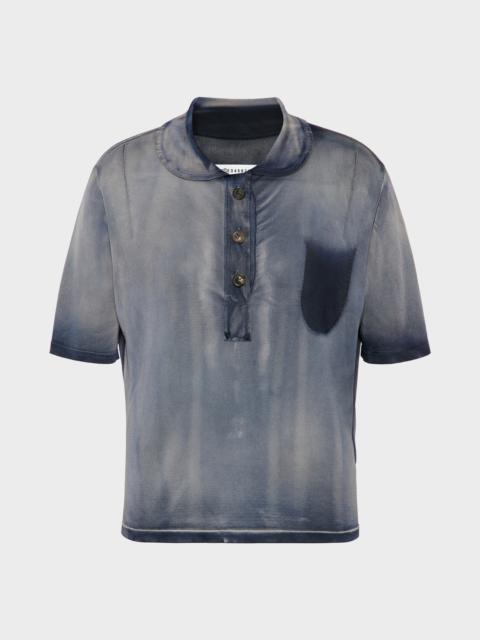 Maison Margiela Sun-faded polo top
