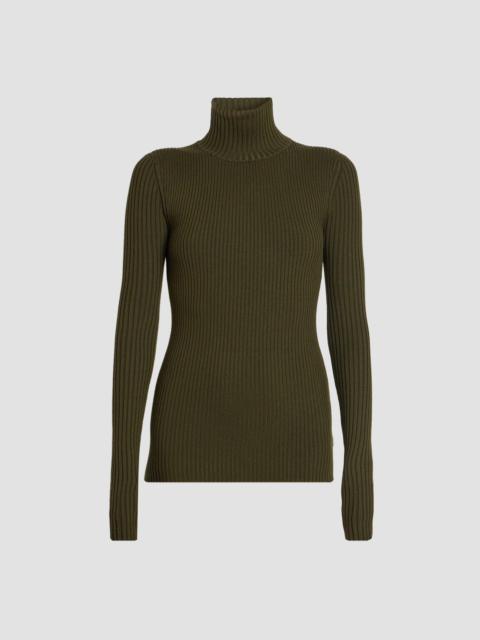 Victoria Beckham Women's Rib-Knit Wool-Blend Sweater - Marsh Green