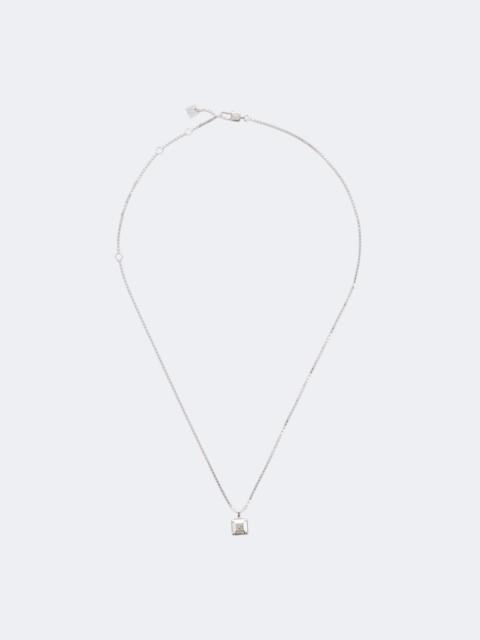 FENDI FF sterling silver pendant necklace