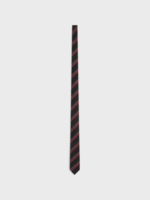 CELINE thin tie in striped silk