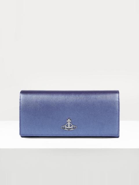 Vivienne Westwood PEARLISED LEATHER LONG CARD HOLDER