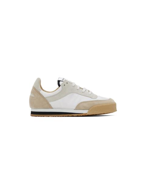 Spalwart White & Beige Pitch Low Sneakers