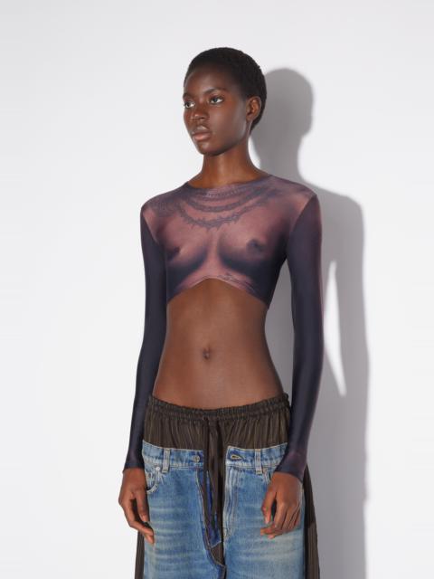 Jean Paul Gaultier THE EBONY BODY TATTOO CROP TOP