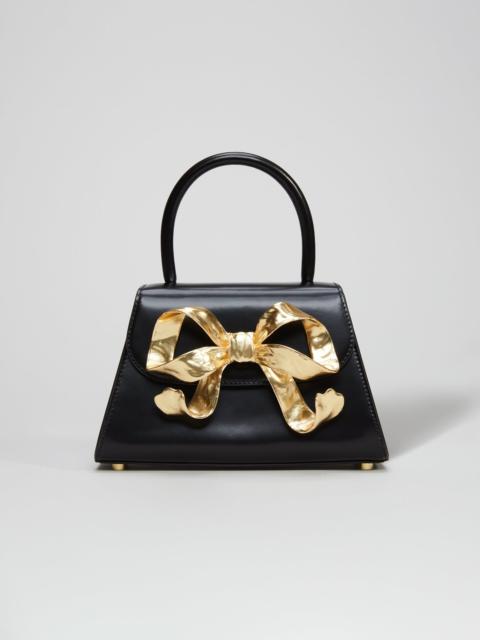 self-portrait The Bow Mini in Black with Gold Hardware