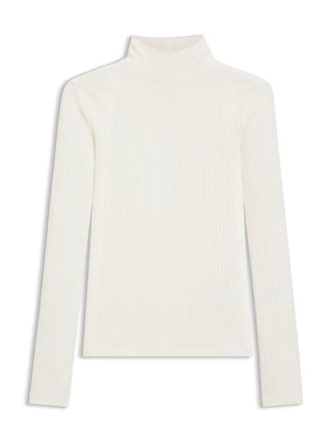 HUGO LOGO-PRINT SLIM-FIT T-SHIRT IN STRETCH COTTON