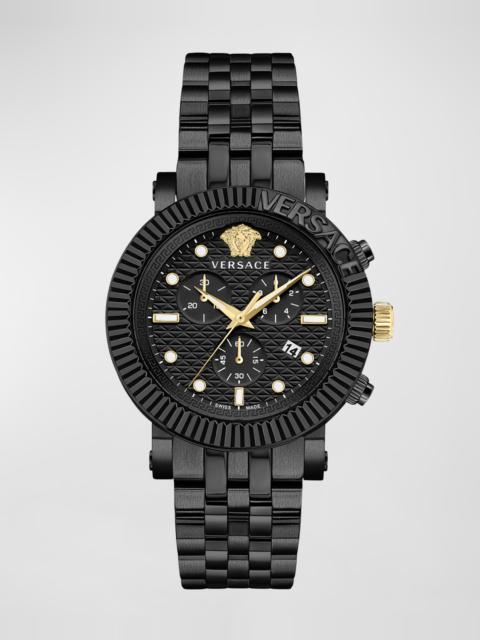Men's V-Chrono Classic IP Black Bracelet Watch, 45mm