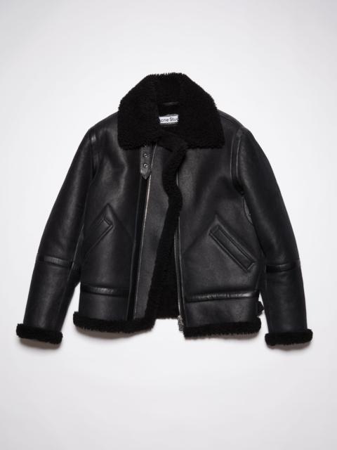 Shearling aviator jacket - Black