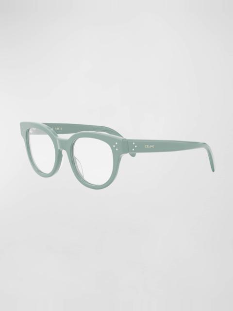 Bold 3 Dots Acetate Round Glasses