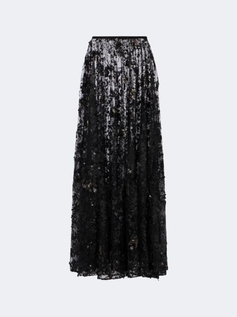 NORMA KAMALI Sequined lace maxi skirt