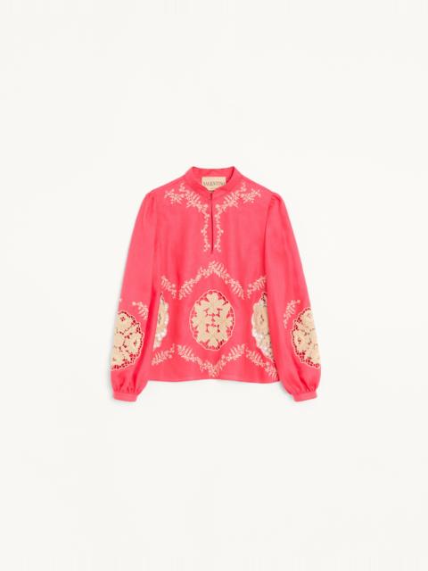 Valentino EMBROIDERED COUTURE LINEN TOP