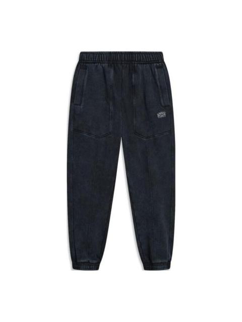Li-Ning Li-Ning Chinese Culture Logo Knit Sweatpants 'Washed Black' AKLT905-1