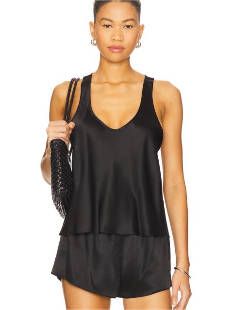 Enza Costa Silk Satin Tank Top