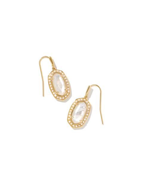 KENDRA SCOTT Pearl Beaded Lee Gold Drop Earrings in Ivory Mother-of-Pearl