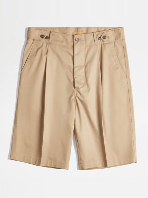 Tod's BERMUDA SHORTS WITH DARTS - BEIGE