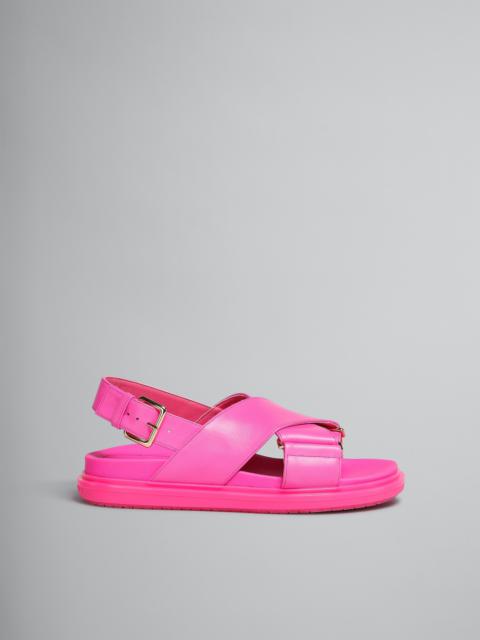 Marni FUCHSIA LEATHER FUSSBETT