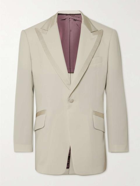 Opera Satin-Trimmed Crepe Suit Jacket