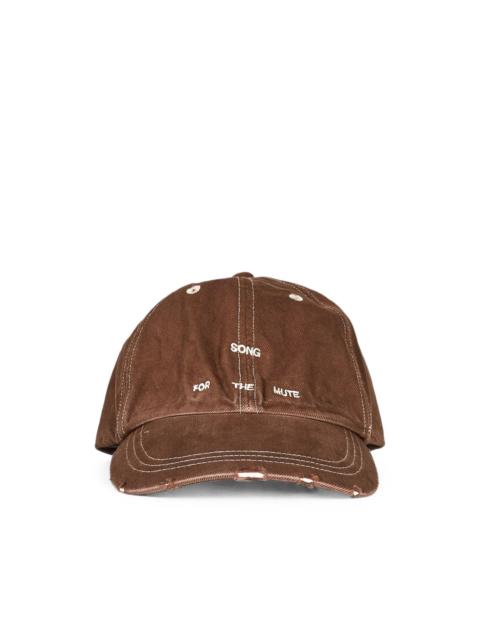 Song for the Mute distressed logo-embroidered baseball cap
