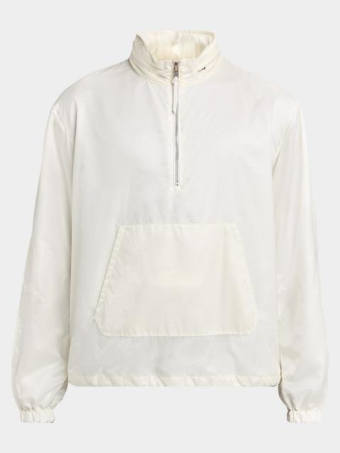 TOM FORD Men's Sheer Nylon Half-Zip Hoodie