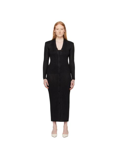 TOM FORD Black Metallic Midi Dress