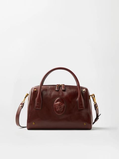VERSACE Roomy Leather Boston Bag