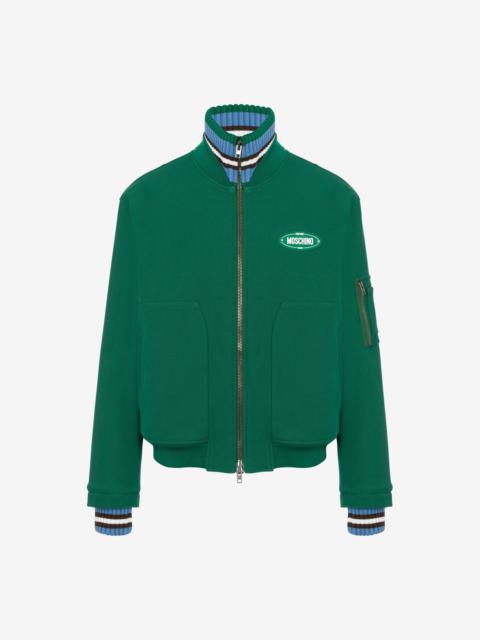 Moschino OVAL PATCH BOMBER JACKET