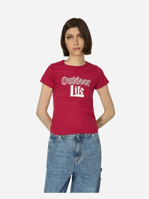 Stockholm Surfboard Club Fitted Rhinestone T-Shirt Pink