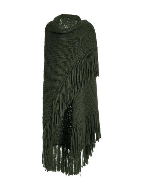 GABRIELA HEARST Lauren Knit Wrap in Deep Olive Welfat Cashmere