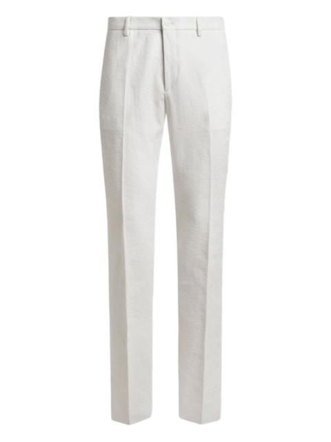 Etro floral-jacquard trousers