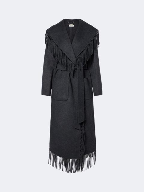 SIMKHAI Carrie fringed wrap coat