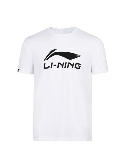 Li-Ning Badminton Big Graphic T-shirt 'White Black' AHSR789-1