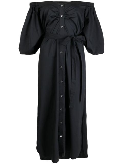 STAUD Reese off-shoulder stretch-cotton dress
