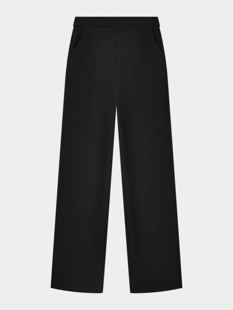 EMPORIO ARMANI Straight-Leg Stretch Cady Pants