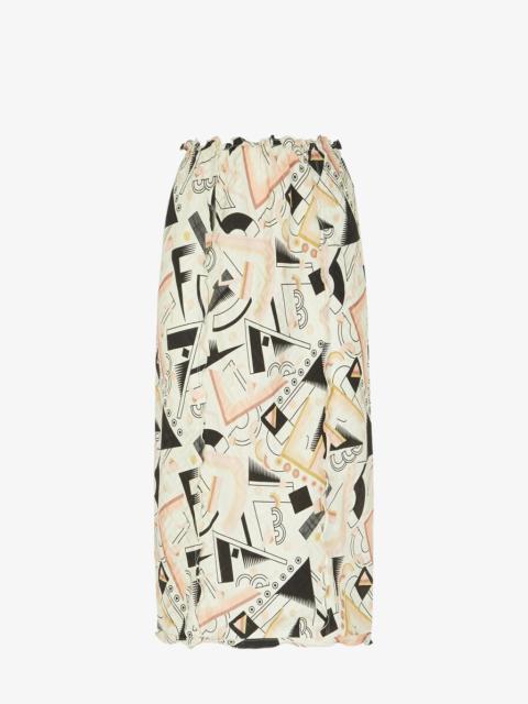FENDI Multicolor silk skirt