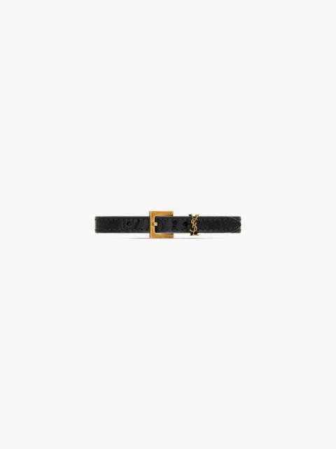 SAINT LAURENT CASSANDRE BELT BRACELET IN LEATHER