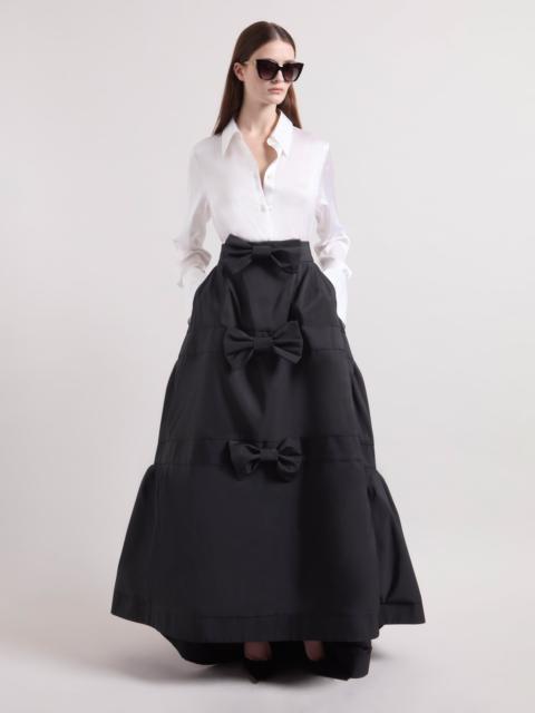 NINA RICCI Black Taffeta Maxi Skirt