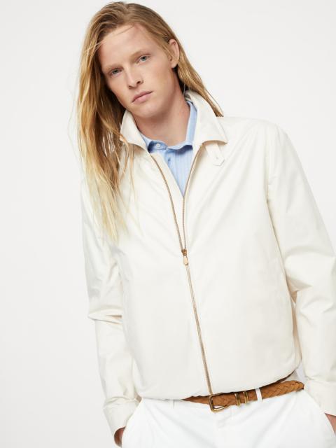 Brunello Cucinelli Lightweight water-resistant techno cotton gabardine outerwear jacket